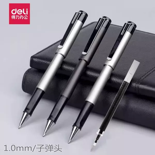 Deli signature pen s107 gel pen large stroke thick pen 1.0mm leadership signature pen stationery wholesale