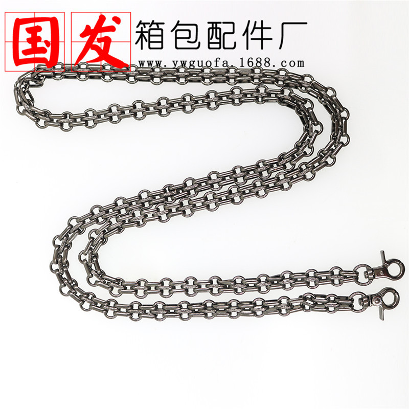 [Nuevo] 65CM 110cm tres filas de cadena con doble botón de langosta de cuatro colores pulsera cadena corta