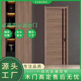 家用隔音房间门卧室门 简约室内复合生态门 零度拼装实木碳晶门