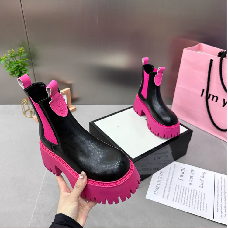 Stivaletti martin donna plateau in pelle verniciata colorati_voghion.com