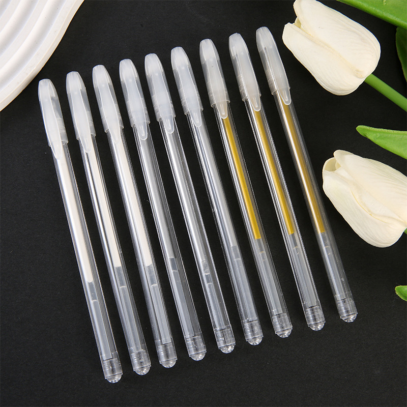Highlight Pen White Highlight Refill 0.5mm Bullet Tip Pastel Gold and Silver White Pen Hand Account Painting Gel Pen