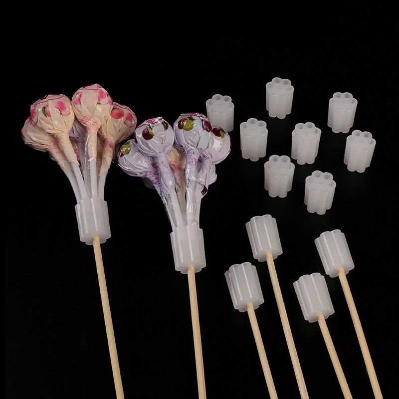 六一固定手工diy材料花店神器插花棒棒糖花骨朵花艺包装儿童节