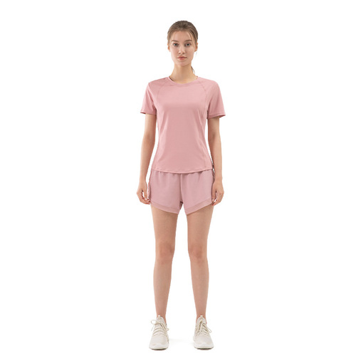 European and American spring and summer yoga clothes for women, sports running fitness clothes, patchwork short-sleeved T-shirts, slim slimming yoga clothes tops