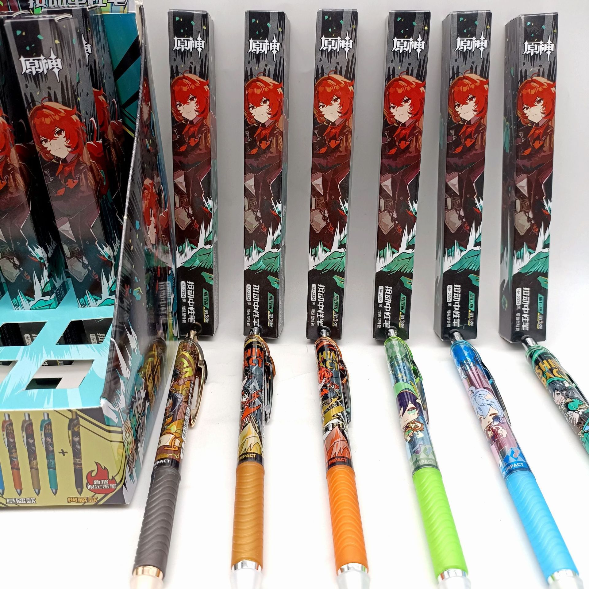 dibujos animados originales de la caja ciega bolígrafo creativo cuadrático dibujo de personajes pulsar bolígrafo neutro bolígrafo de agua súper suave