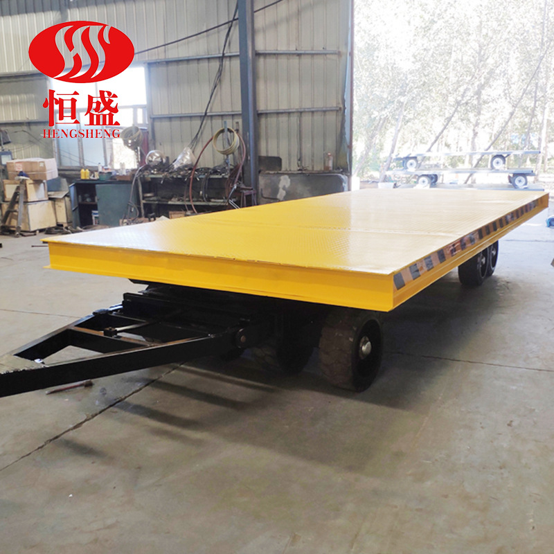 厂区转运平板车平板拖车牵引平板拖车农用平板拖车四轮转向平板车