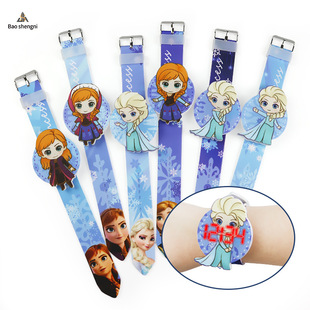 Factory direct cartoon LED children's watch Frozen Little Aisha wristband fashion Aisha children's watch