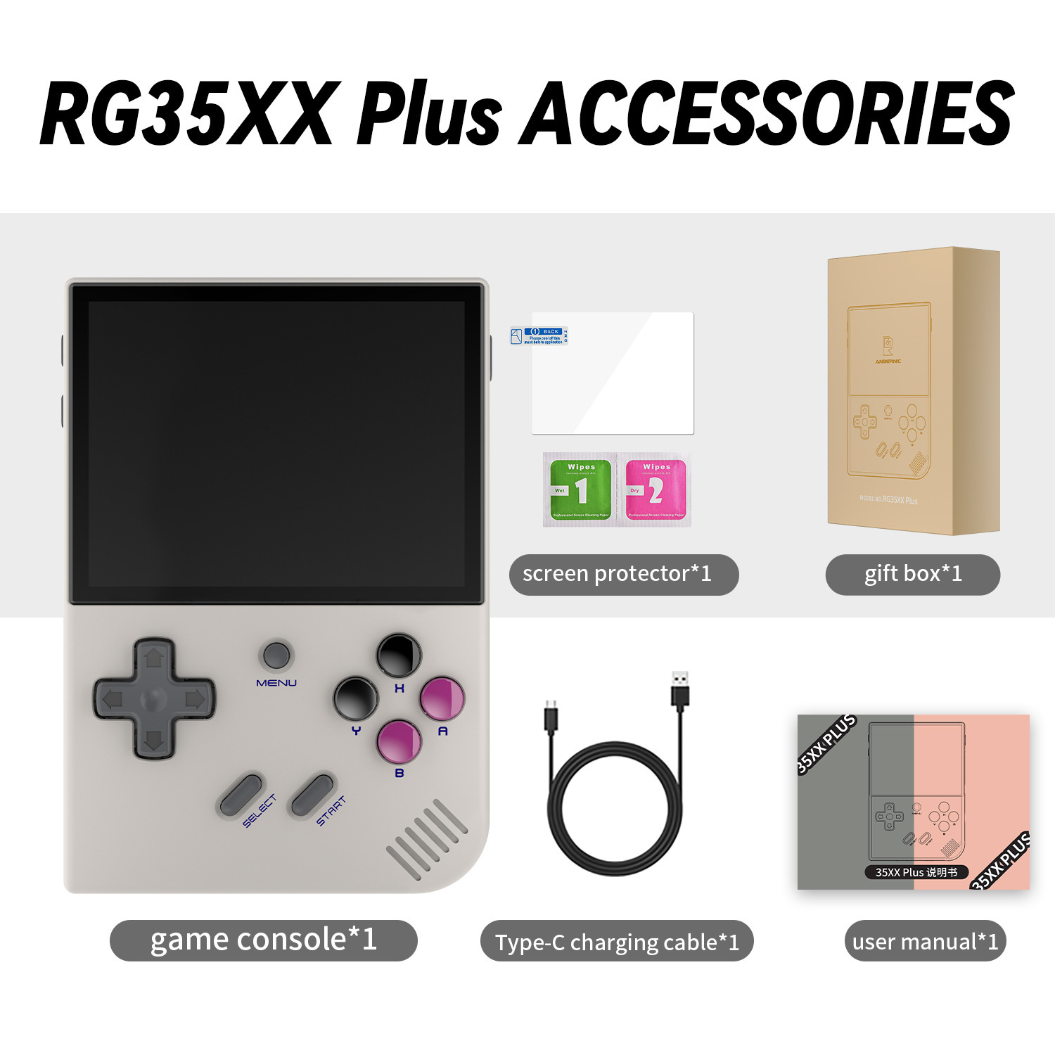 RG35XX Plus versión mejorada de mano de código abierto portátil retro mini fabricantes de máquinas de juegos de mano transfronterizo mismo estilo