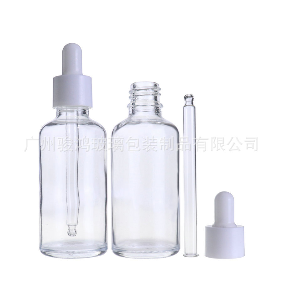 厂家直销玻璃瓶、【50毫升】透明精油瓶，日化分装瓶，