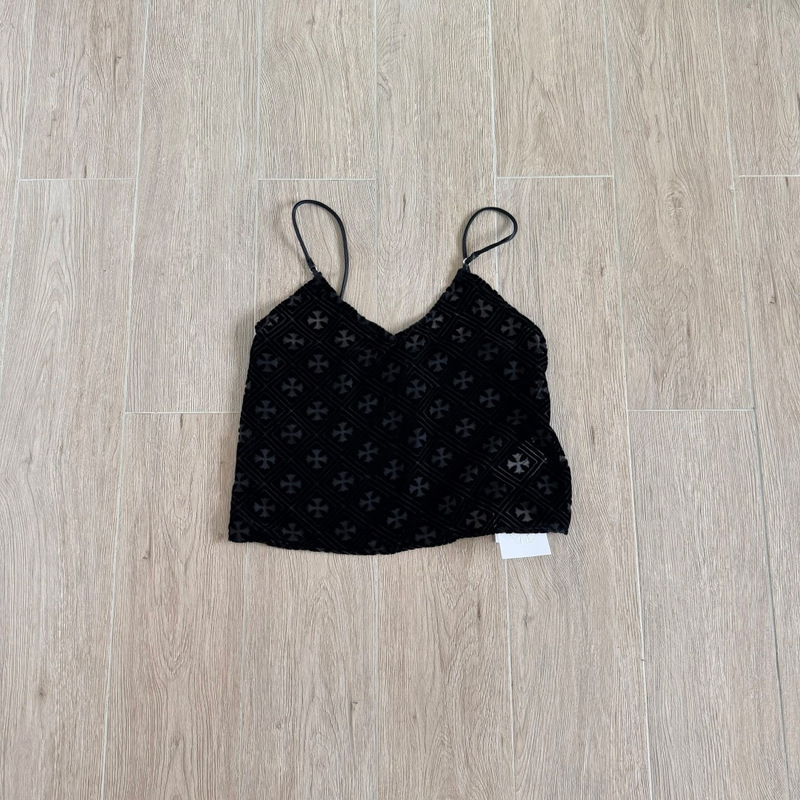【Exclusive In-Stock High-Quality Version】Chroxin V-neck Velvet Cross Hollow-out Pure Desire Slim-Fit Camisole 【Exclusive In-Stock High-Quality Version】Chroxin V-neck Velvet Cross Hollow-out Pure Desire Slim-Fit Camisole