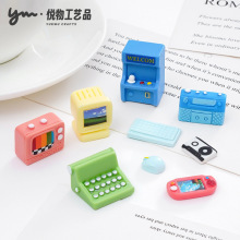 创意复古怀旧电视机收音机小家电 娃娃屋diy装饰品配件迷你小摆件