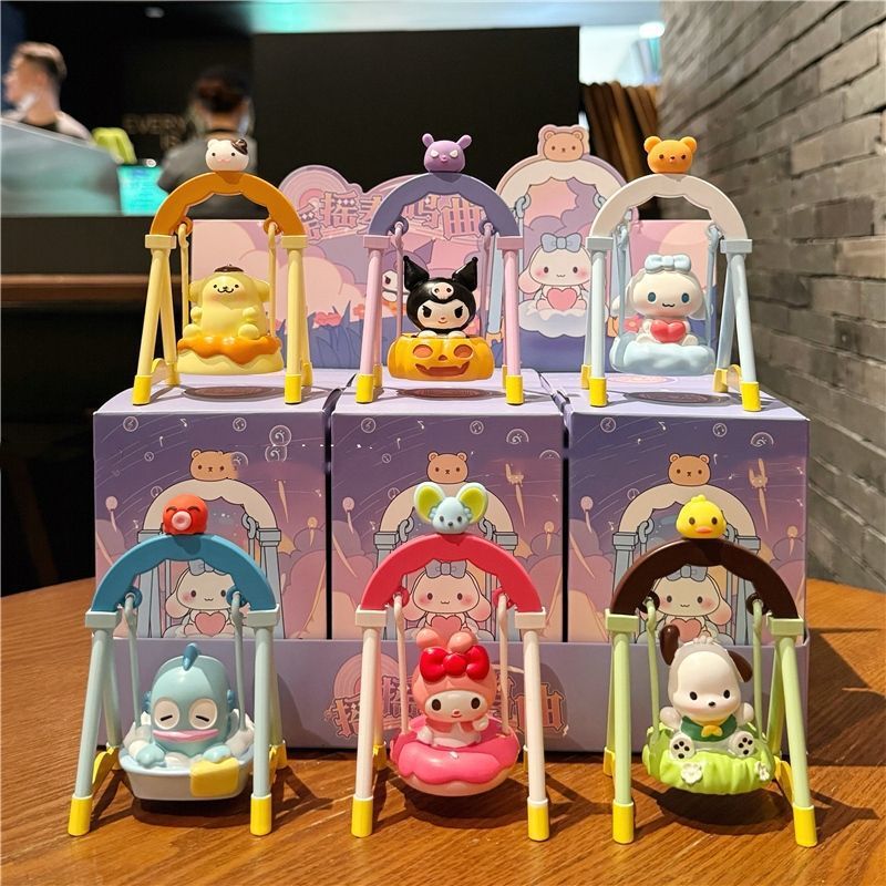 美乐蒂三丽鸥荡秋千系列盲盒潮玩公仔治愈解压桌面小摆件玩偶礼物|undefined