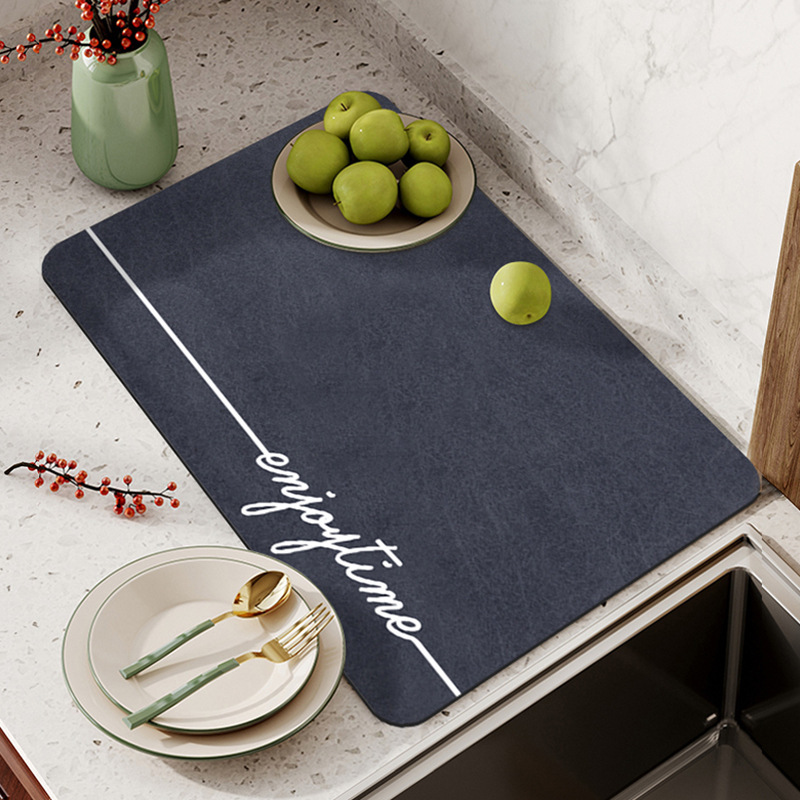 Máquina de café transfronteriza, mesa de comedor, almohadilla antideslizante, tazón de barro de diatomeas, almohadilla de secado de succión, encimera de cocina, almohadilla de drenaje de barra