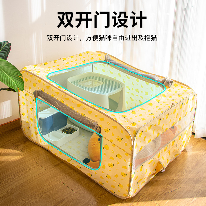 Fábrica en stock valla nido de gato plegable perro gato jaula gato mascota tienda de campaña suministros bebé perro bebé gato sala de entrega
