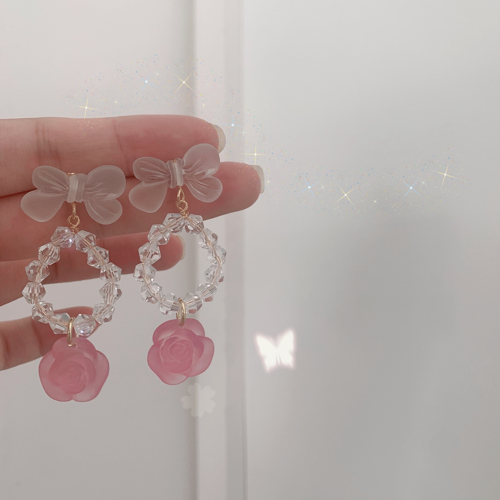 genuine design earrings with bow