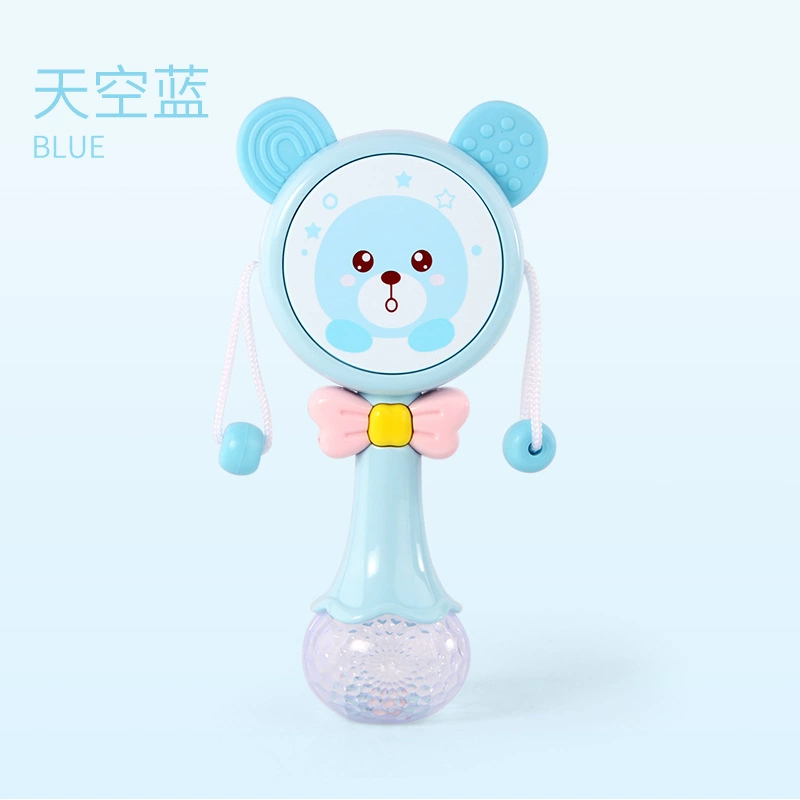 Children's universal beanbag, teether from soft rubber, music rocking drum, smart toy, can bite