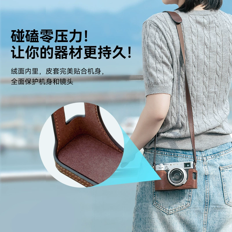 Совместимая камера, универсальные модные ремни, x100, натуральная кожа, простой и элегантный дизайн
