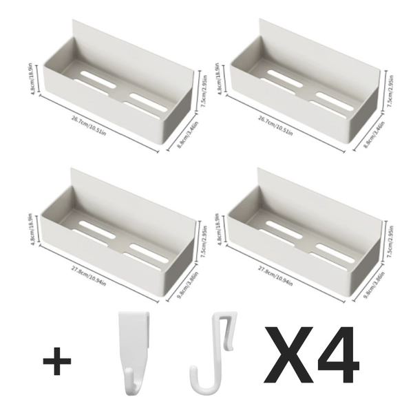White 4 pieces [with hook]