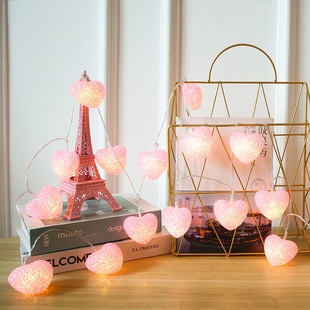 2021ins Amazon Girl Heart Valentine's Day Love Wedding Party Decorative Light LED Battery Box Lantern Pendant