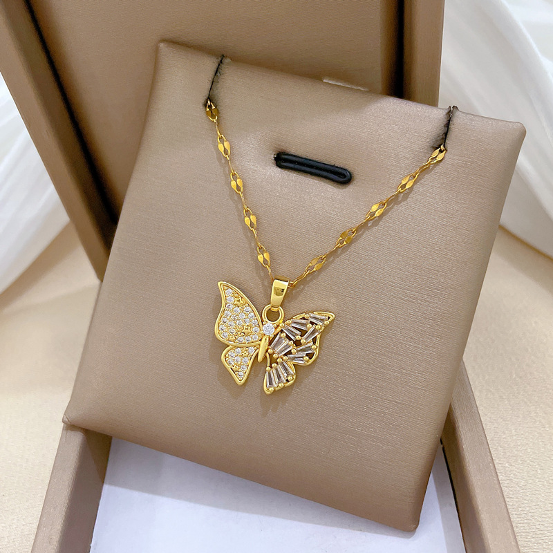 Set collana e orecchini farfalla gioielli stile elegante_voghion.com