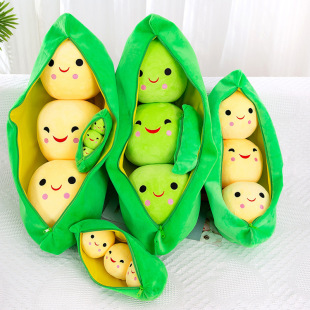 Creative new pea pods plush toys funny beans doll sleeping pillow school activities gift wholesale