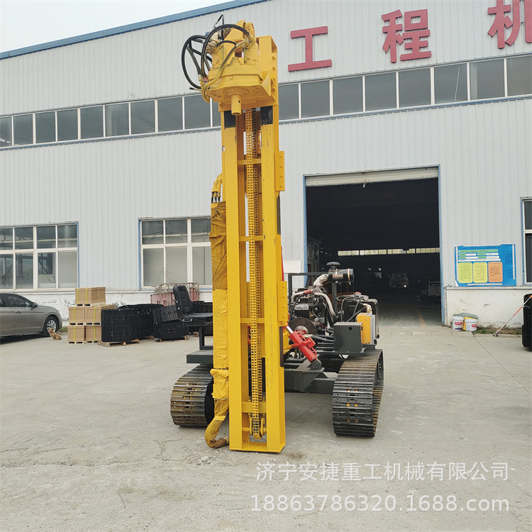 履带液压光伏打桩机 电动光伏打桩机 小型光伏板螺旋打桩机