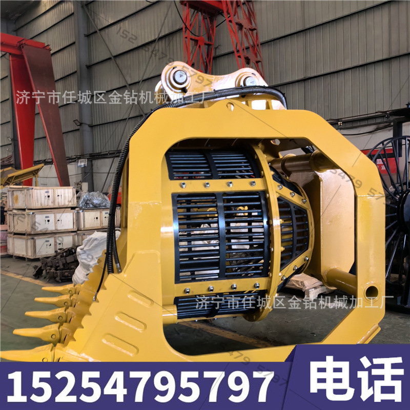 Hydraulic screening bucket excavator drum screen rotary mesh bucket backfill soil screening soil river pebbles