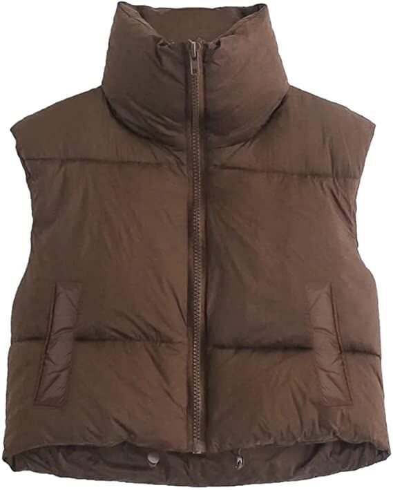Chaleco de algodón de estilo europeo y americano Chaleco de invierno de las mujeres Chaleco de algodón engrosado chaleco sin mangas de pan