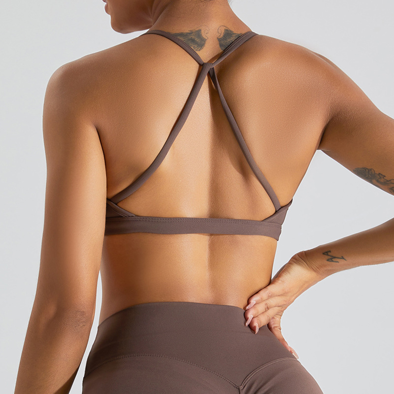 Nuevo sujetador de yoga ajustado transfronterizo de mujer cabina de espalda hermosa ropa interior deportiva de secado rápido para correr ropa de yoga ropa de fitness