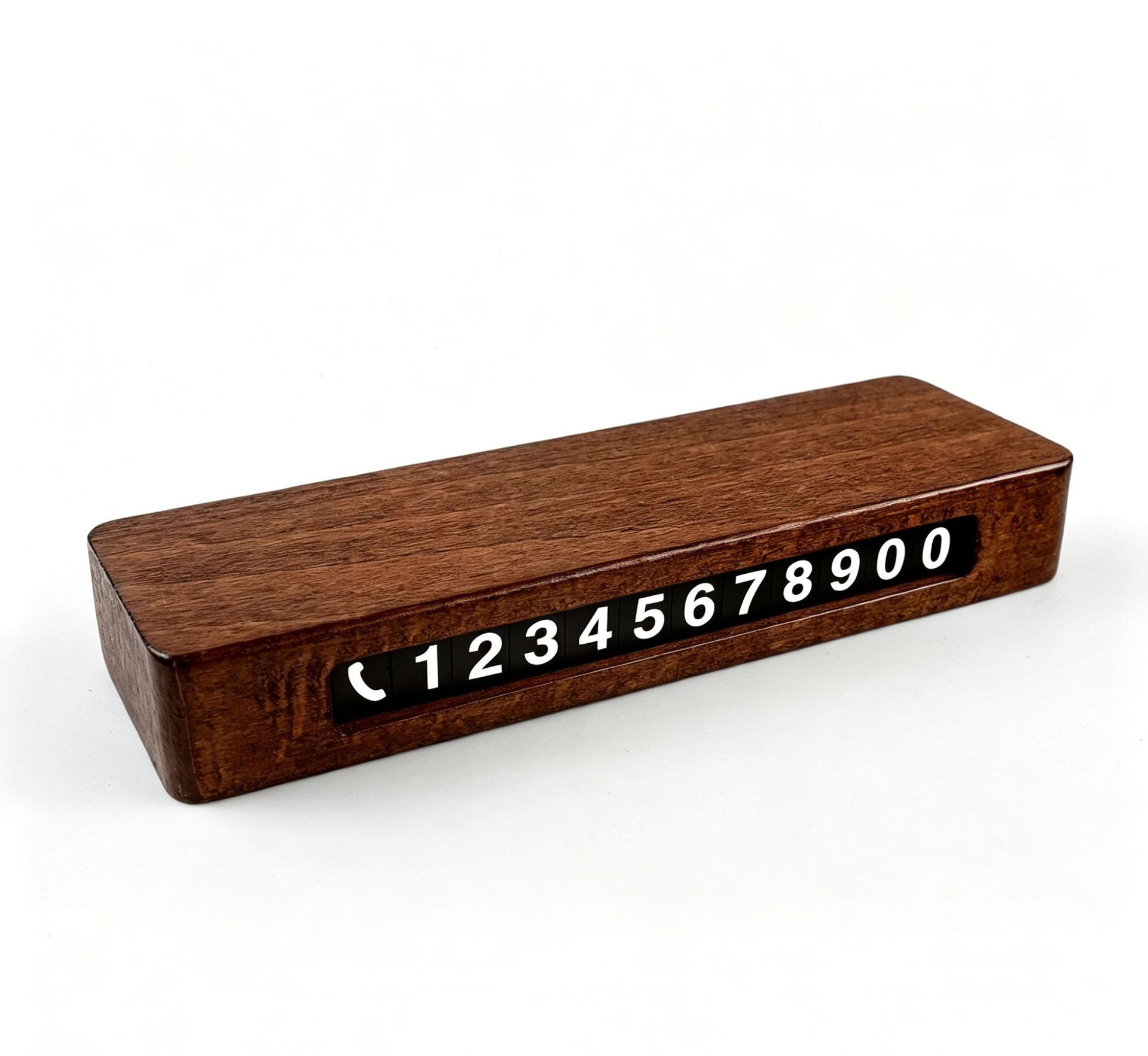 Wooden car parking sign, temporary car relocation license plate, solid wood decorative ornament, wooden DIY dashboard decoration