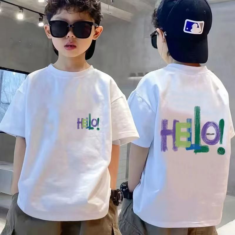 Cotton children's summer thin short sleeve T-shirt for men and women