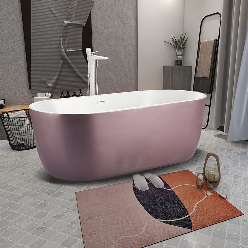 Hengmeile Nordic minimalist freestanding bathtub iceberry pink bathtub 1.3- 1.7m internet-famous bathtub insulated bathtub Hengmeile Nordic minimalist freestanding bathtub iceberry pink bathtub 1.3- 1.7m internet-famous bathtub insulated bathtub