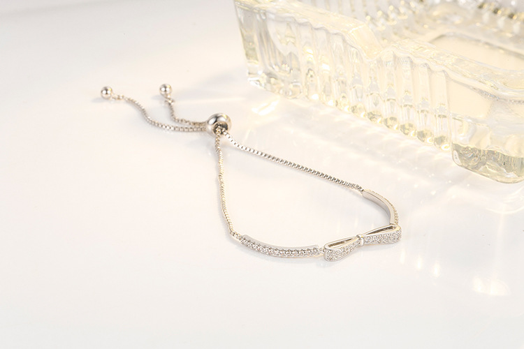 Fashion Bow Knot Copper Bracelets Plating Zircon Copper Bracelets