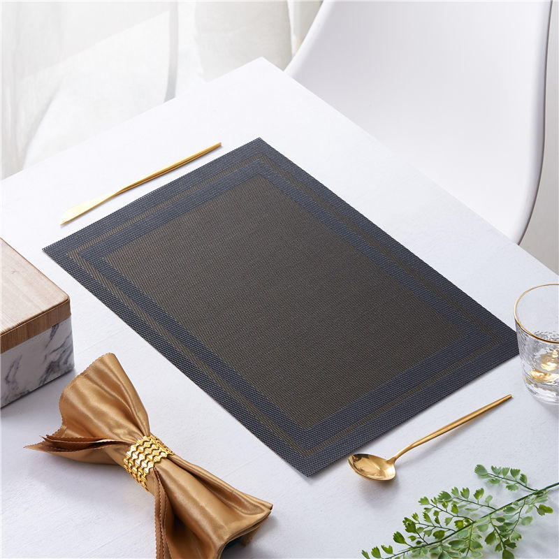 Estera de mesa Teslin cubiertos domésticos almohadilla aislante térmico de alta calidad almohadilla de mesa de mesa Noruins lujoso lavado