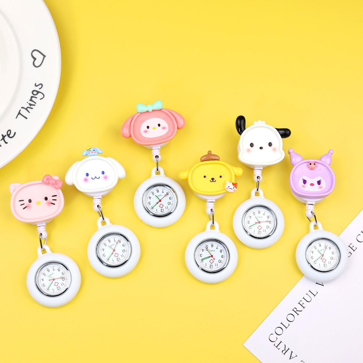 Amazon Christmas Series Hanging Watch Stretchable Student Examination Pocket Watch Chest Watch Medical Care Special Pocket Watch