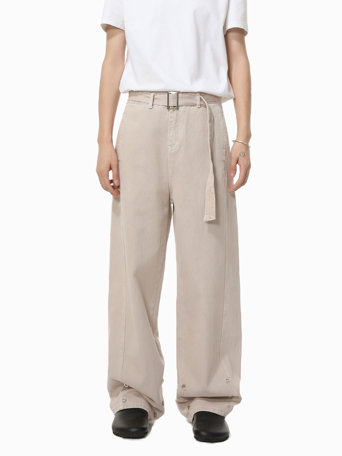 MTLCLOTHES Hombres| Retro hacer viejos altos sentidos algodón herramienta conjunto vaquero