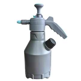新款2L手持气压喷壶带量杯带刻度线灰色塑料喷雾瓶家用消毒喷水壶