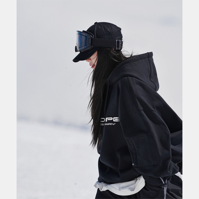 Ice Degree Ski Sweatshirt American Loose Hooded Windproof Breathable Warm Waterproof Oversize Ski Hoodie Ice Degree Ski Sweatshirt American Loose Hooded Windproof Breathable Warm Waterproof Oversize Ski Hoodie