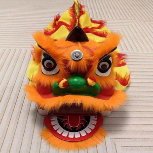 Lion Dance Double Lion Head Lion Head Performance Lion Awakening Lion with Props Handmade Pants Children's Lion Dance Students