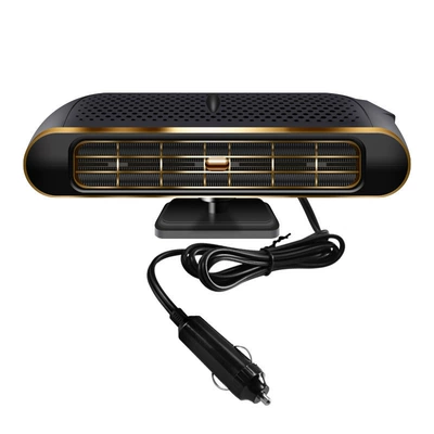 Car-mounted heater, high-power, portable, for winter use, designed to defog and de-ice car windshields, a car heating and warming device (Digər kiçik elektrik cihazlar) - 12v-black-gold