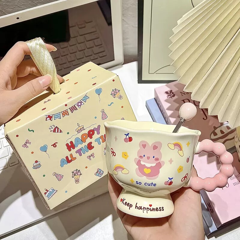 クリエイティブなかわいい子犬マグカップ、見栄えの良いカップルマグカップ、家庭用セラミックマグカップ、女の子の誕生日プレゼント、お土産|undefined