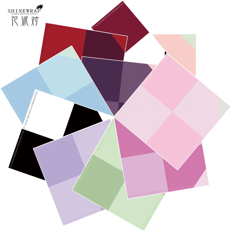 Floral fiesta fábrica mayorista engrosado flor flor florista paquete de papel de embalaje impermeable de regalos de dos colores