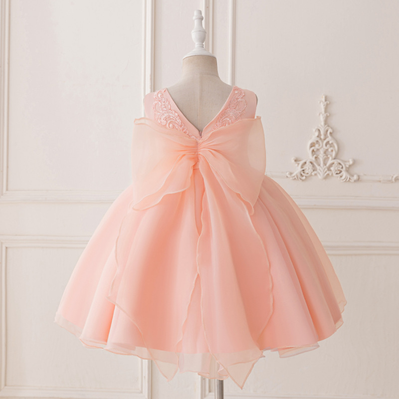 クロスボーダーの赤ちゃんの歳のドレスの女の子の花の子供の結婚の鍛造面の子供の洋風のドレスの誕生日のパーティーの王女のスカート|undefined