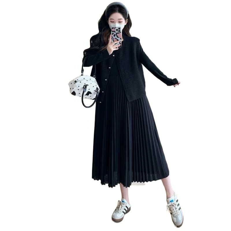 Осенний жилет для беременных, платье, комплект, oversize