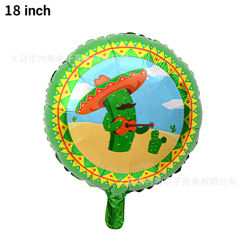 Globos de bandera nacional de México Carnaval de vacaciones Nuevo sombrero de la marca del tarot Bola de película de aluminio de 18 pulgadas