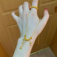 軽豪華ファッション水滴猫眼流蘇ネックレス