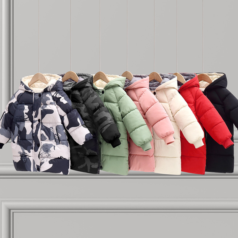 2023 New Children's Cotton-Padded Jackets, Mid-Length for Boys, Winter Korean-Style Cotton Coats for Girls, Thickened Clothing for Babies 2023 New Children's Cotton-Padded Jackets, Mid-Length for Boys, Winter Korean-Style Cotton Coats for Girls, Thickened Clothing for Babies