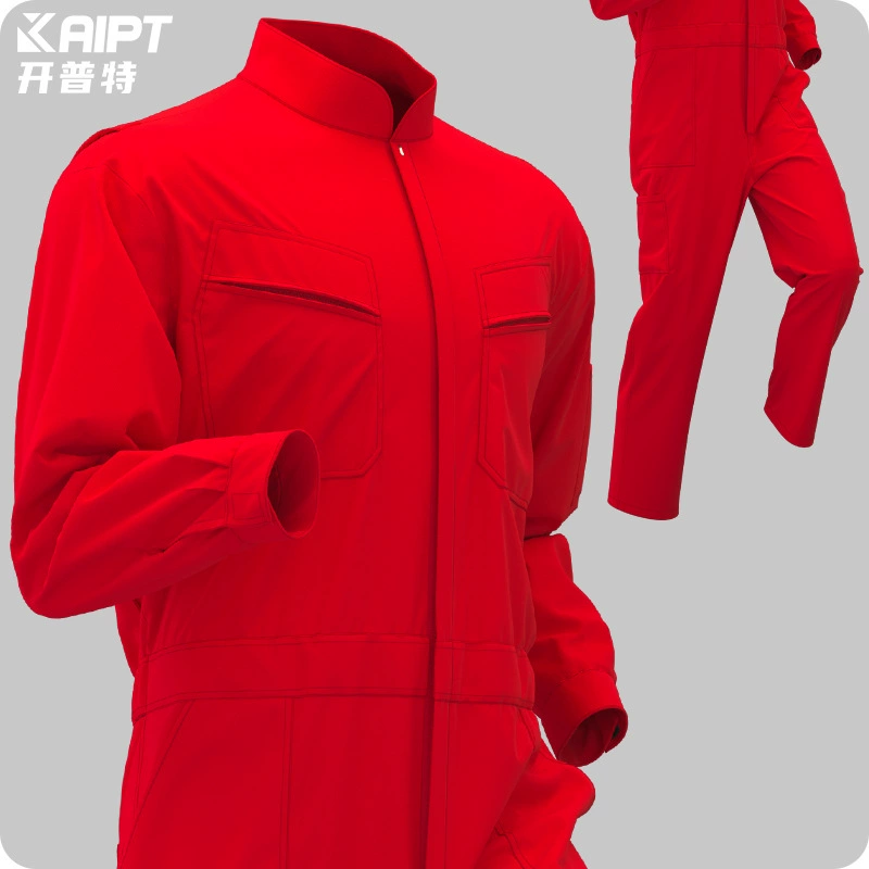 Трансграничный весенний и осенний сплошной цвет комбинезон воротник рабочая одежда мастерская заводская одежда комбинезон