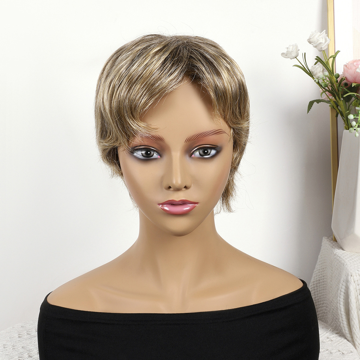 Fibra química al por mayor bob cabello pelucón mecánico pelucón cubierta de pelo