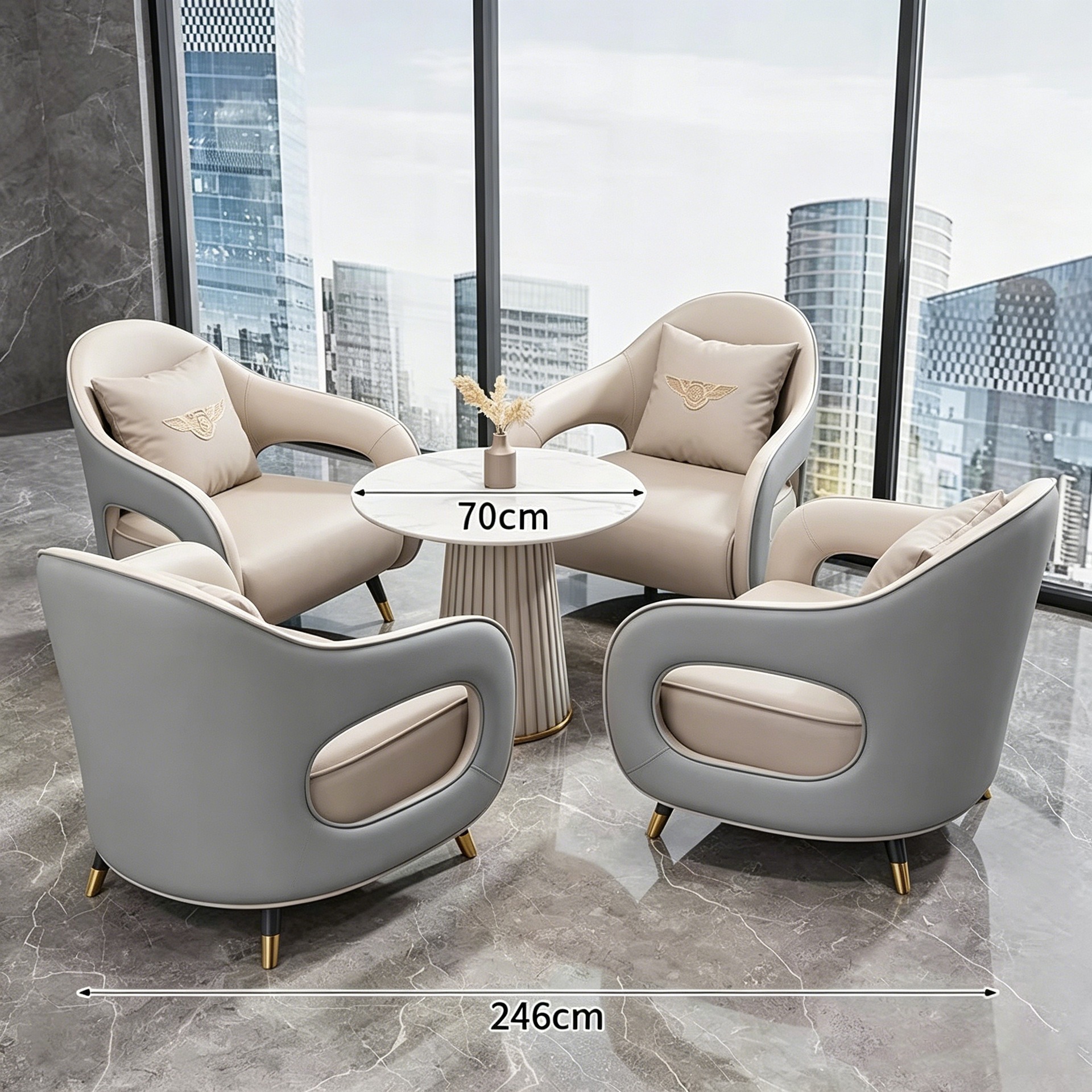 Sofa chairs for sales offices, company meeting tables and chairs, hotel lobby, office lounge area, reception sofa set