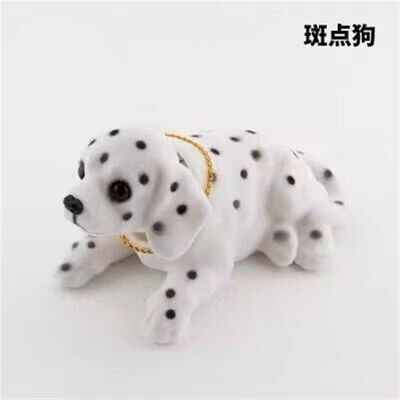 Car ornaments cute moving head dog real - standard-spotted-dog